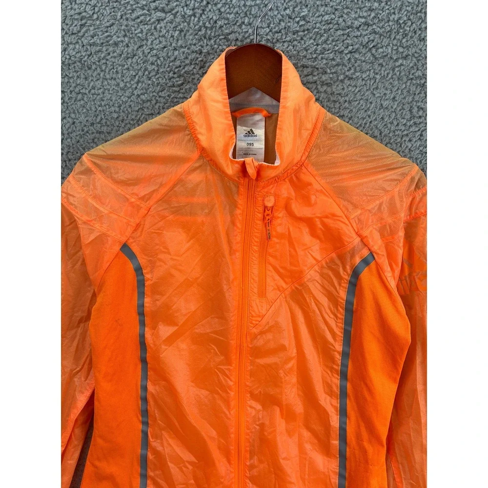 Adidas Adizero Pack It Running Windbreaker Jacket Mens M Orange Reflective